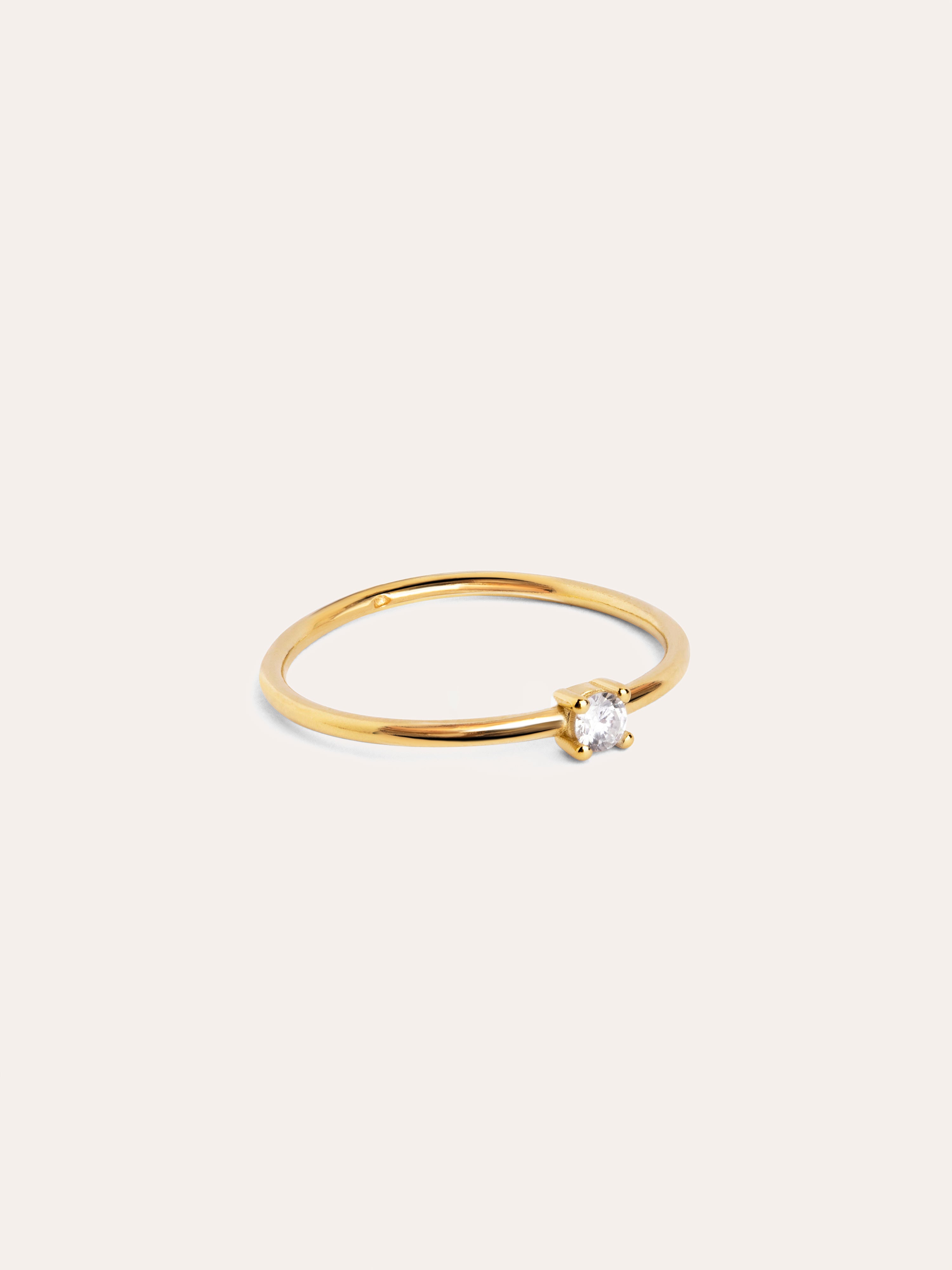 Single Spark Gold Ring