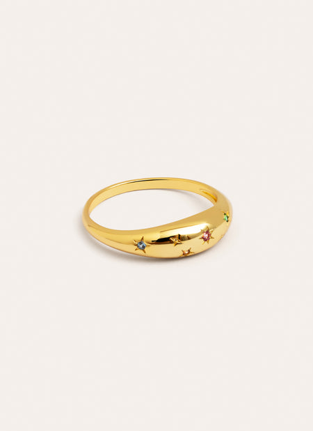 Spark Color Gold Ring