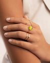 Anillo Spiral Spark Plata Baño Oro