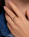 Signet Rasberry Gold Ring 