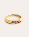 Signet Rasberry Gold Ring 
