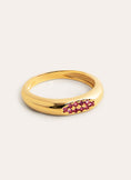 Signet Rasberry Gold Ring 