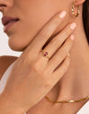 Strawberry Colors Gold-Plated Ring