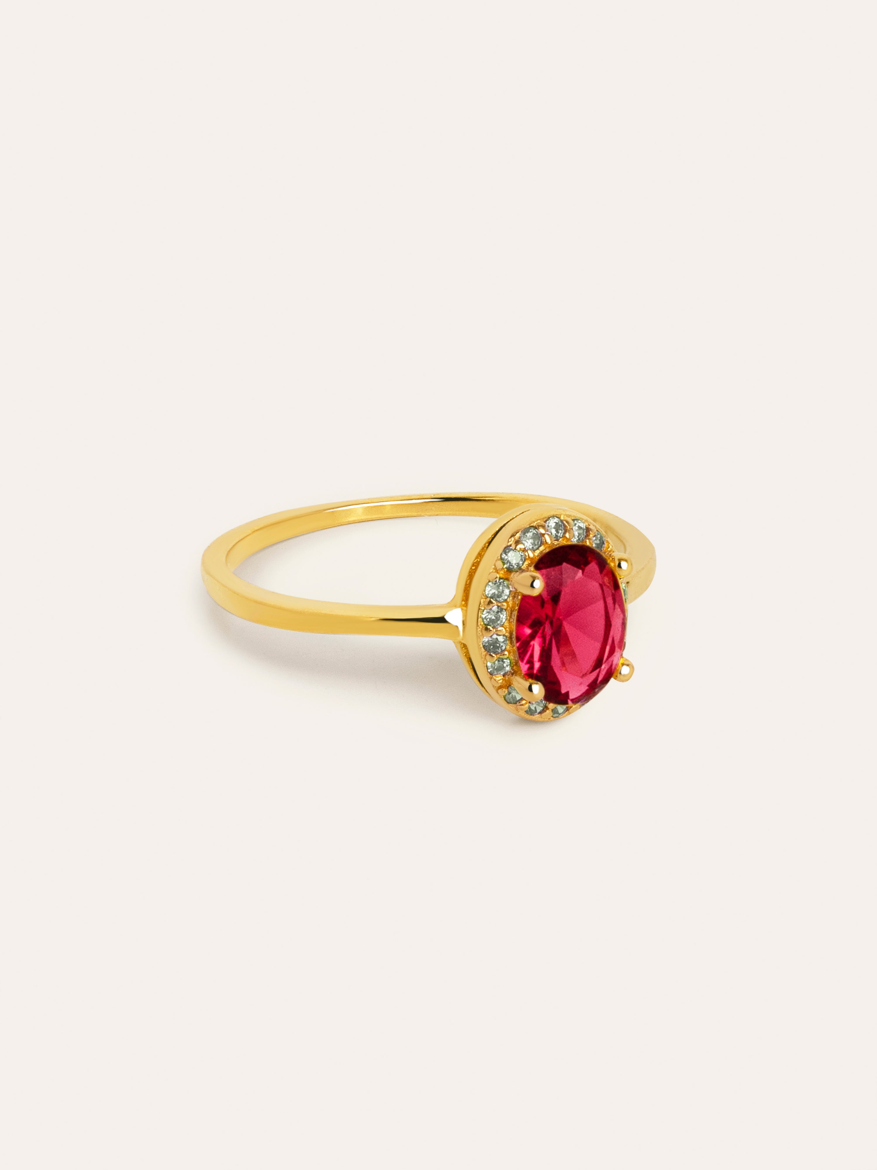 Strawberry Colors Gold-Plated Ring