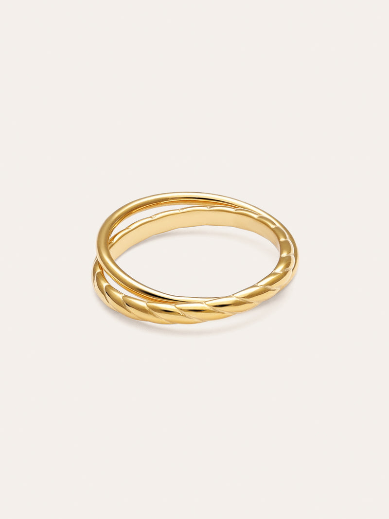 Anillo Story Acero Baño Oro