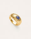 Anillo Sunbeam Azul Baño Oro