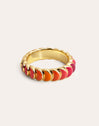 Sunset Scales Gold Ring