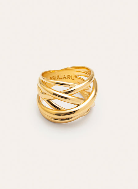 Triple Cross Gold Ring