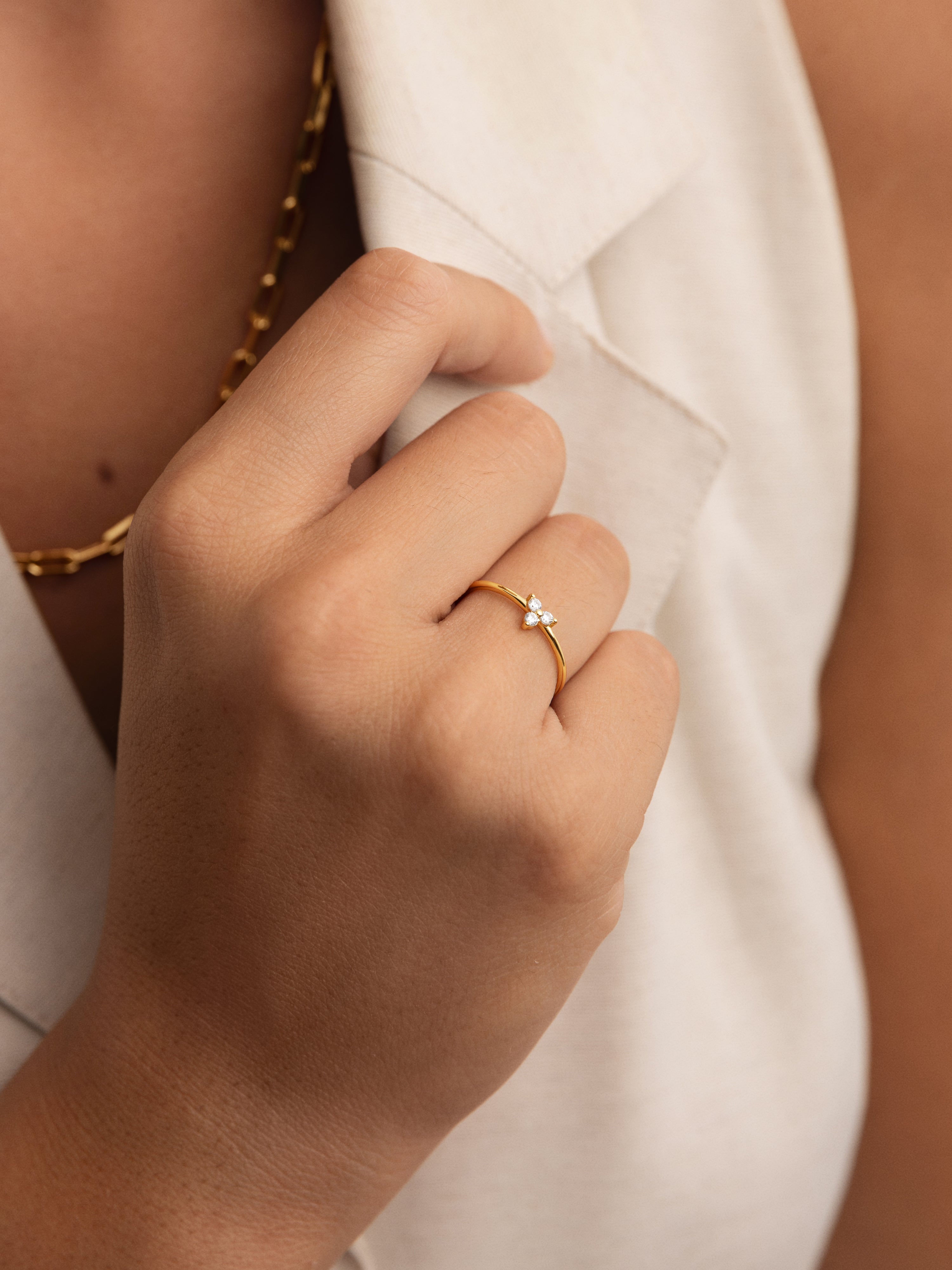 Clover Ring Gold Plated