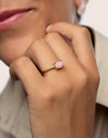 Victoria Stainless Steel Gold Ring 