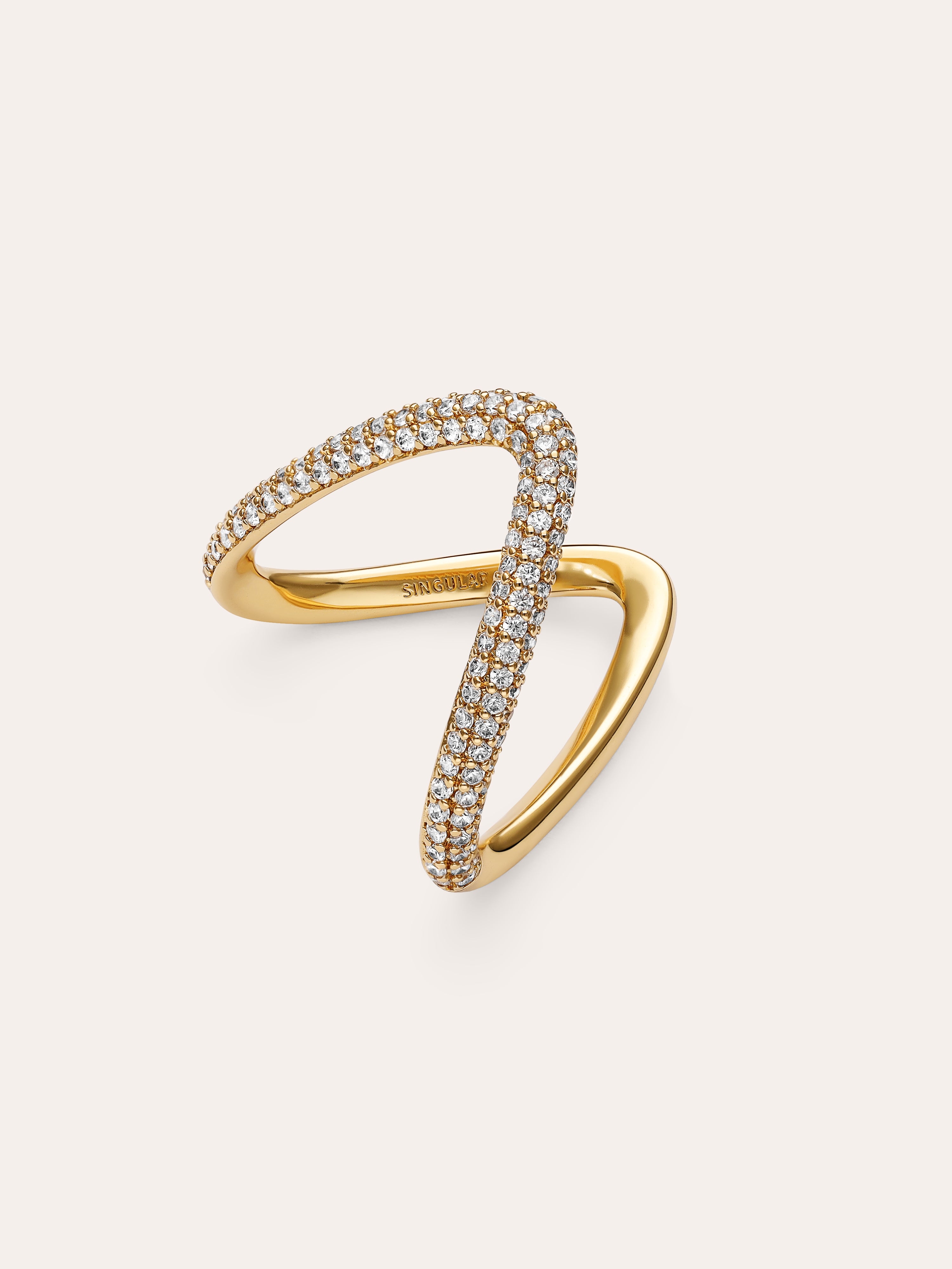 Anillo V Scarlett Baño Oro