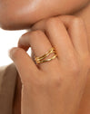 Waves Gold Ring 