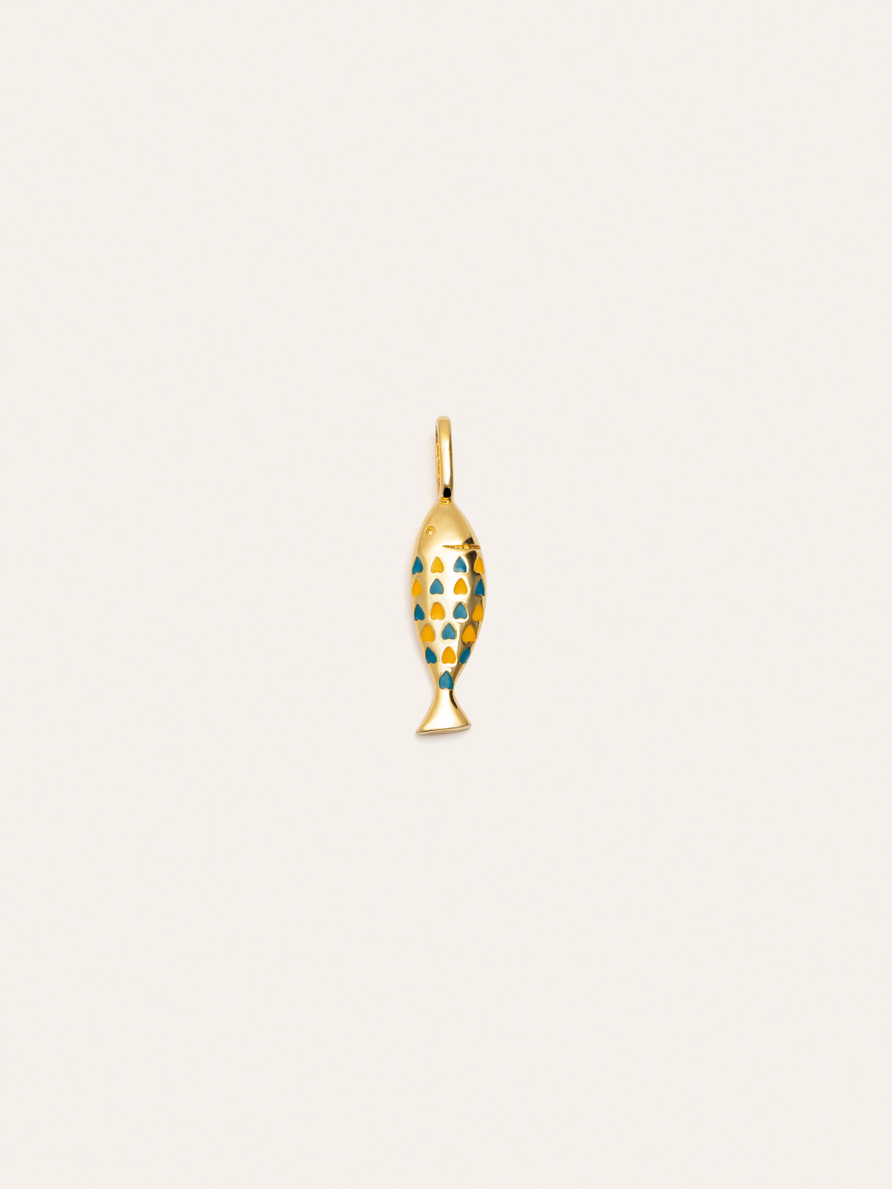 Bluetail Fish Gold Charm
