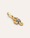 Charm Caballito de Mar Azul Baño Oro