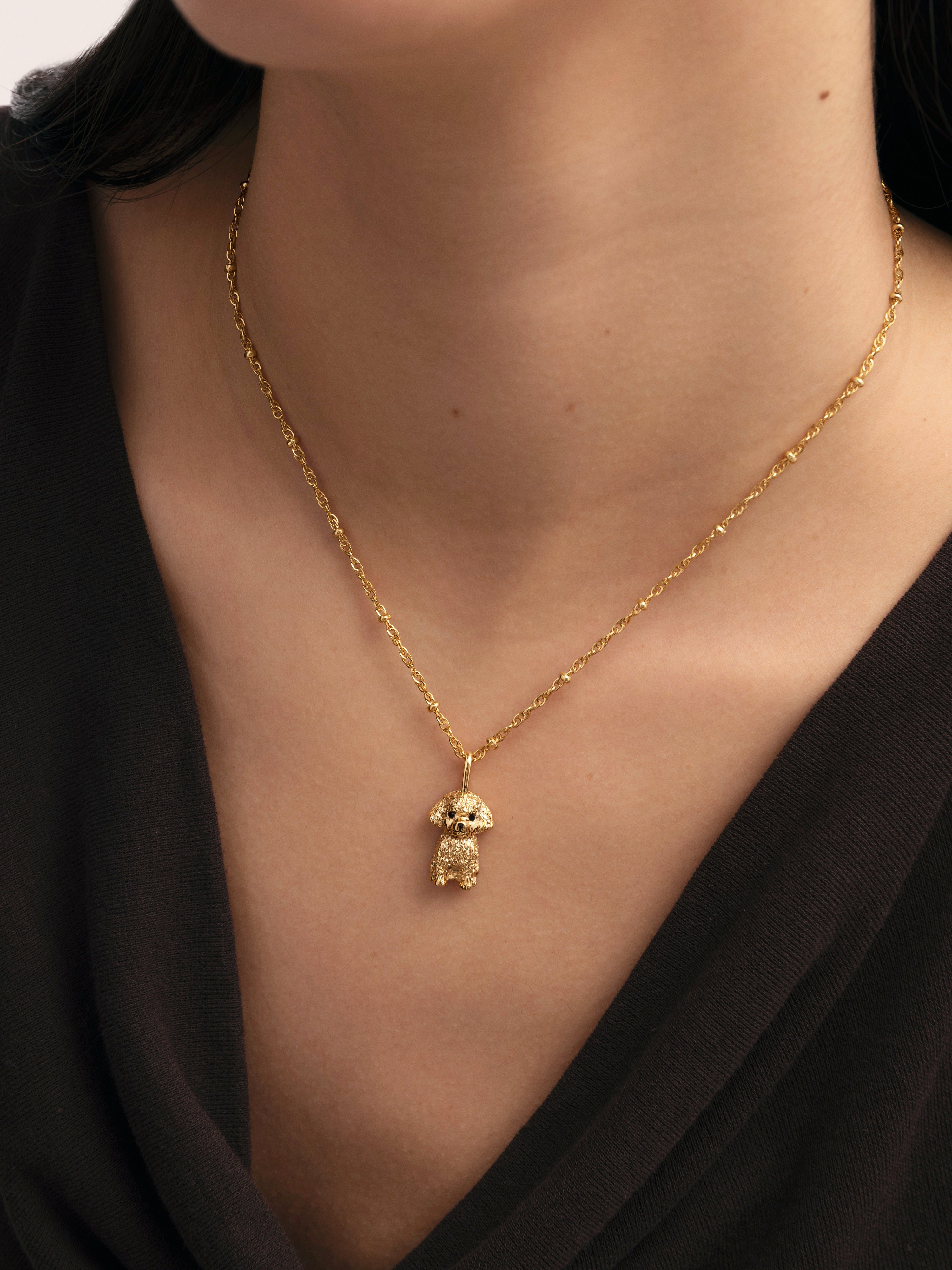 Toy Poodle Gold Charm