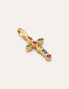 Cross Cascade Gold Charm