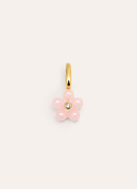 Flower Pink Gold Charm