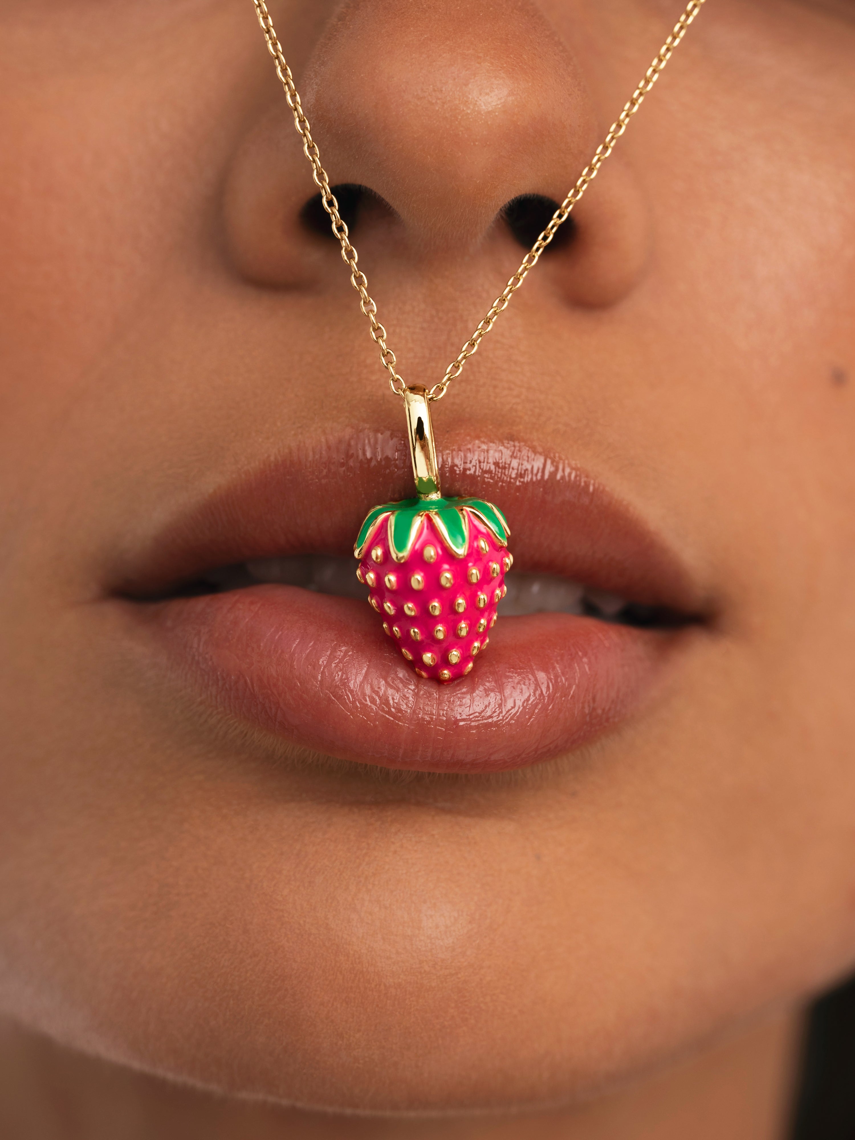Strawberry Gold Charm