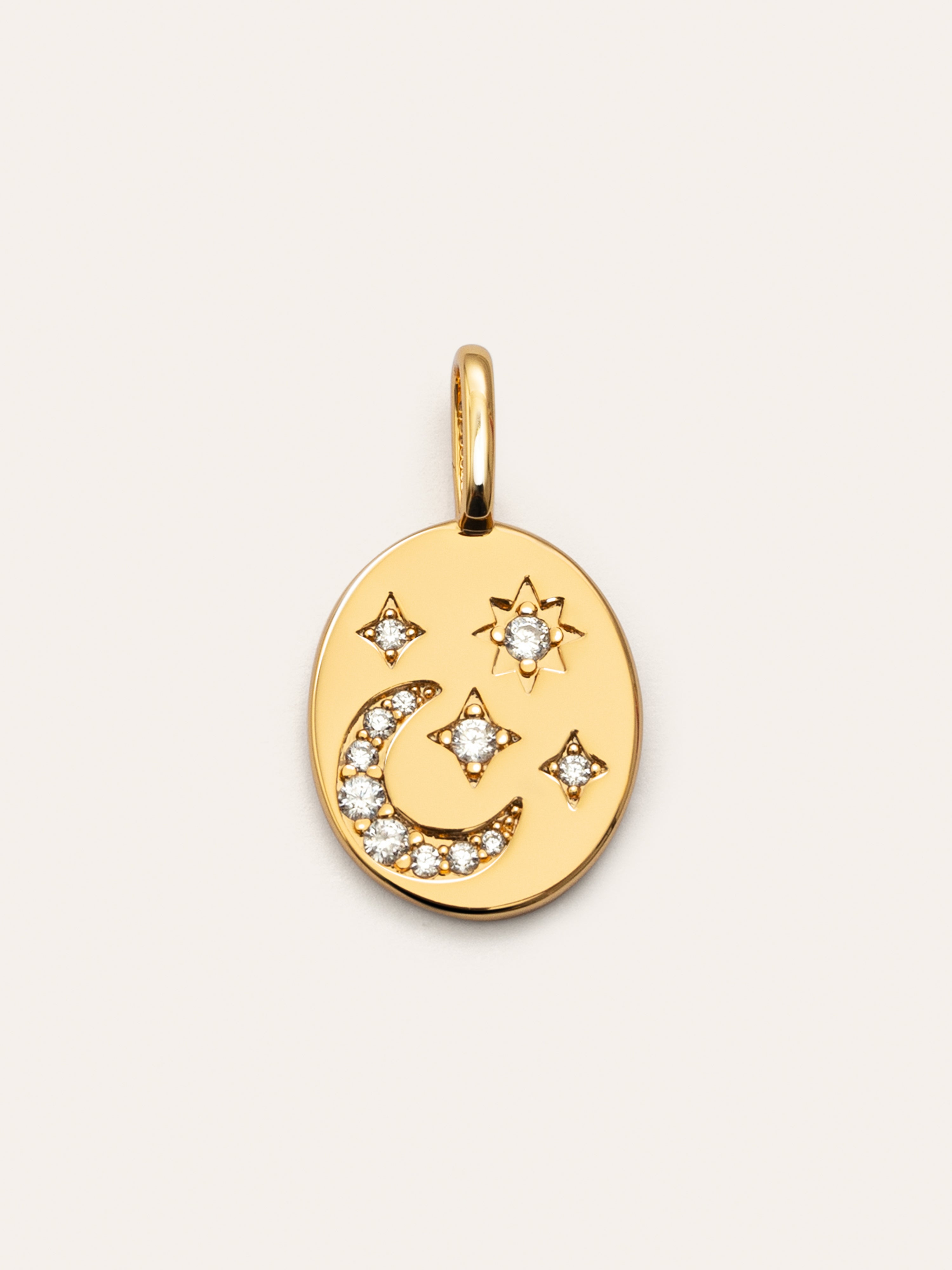 Night Medallion Gold Charm
