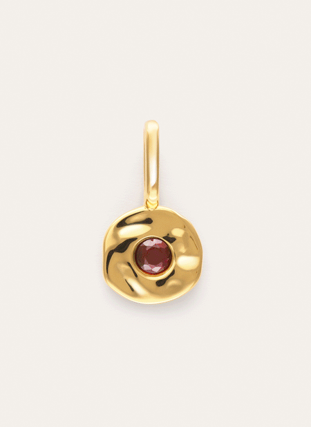 Charm Mini Birthstone Plata Baño Oro