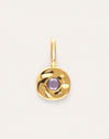 Charm Mini Birthstone Plata Baño Oro