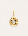 Charm Mini Birthstone Plata Baño Oro