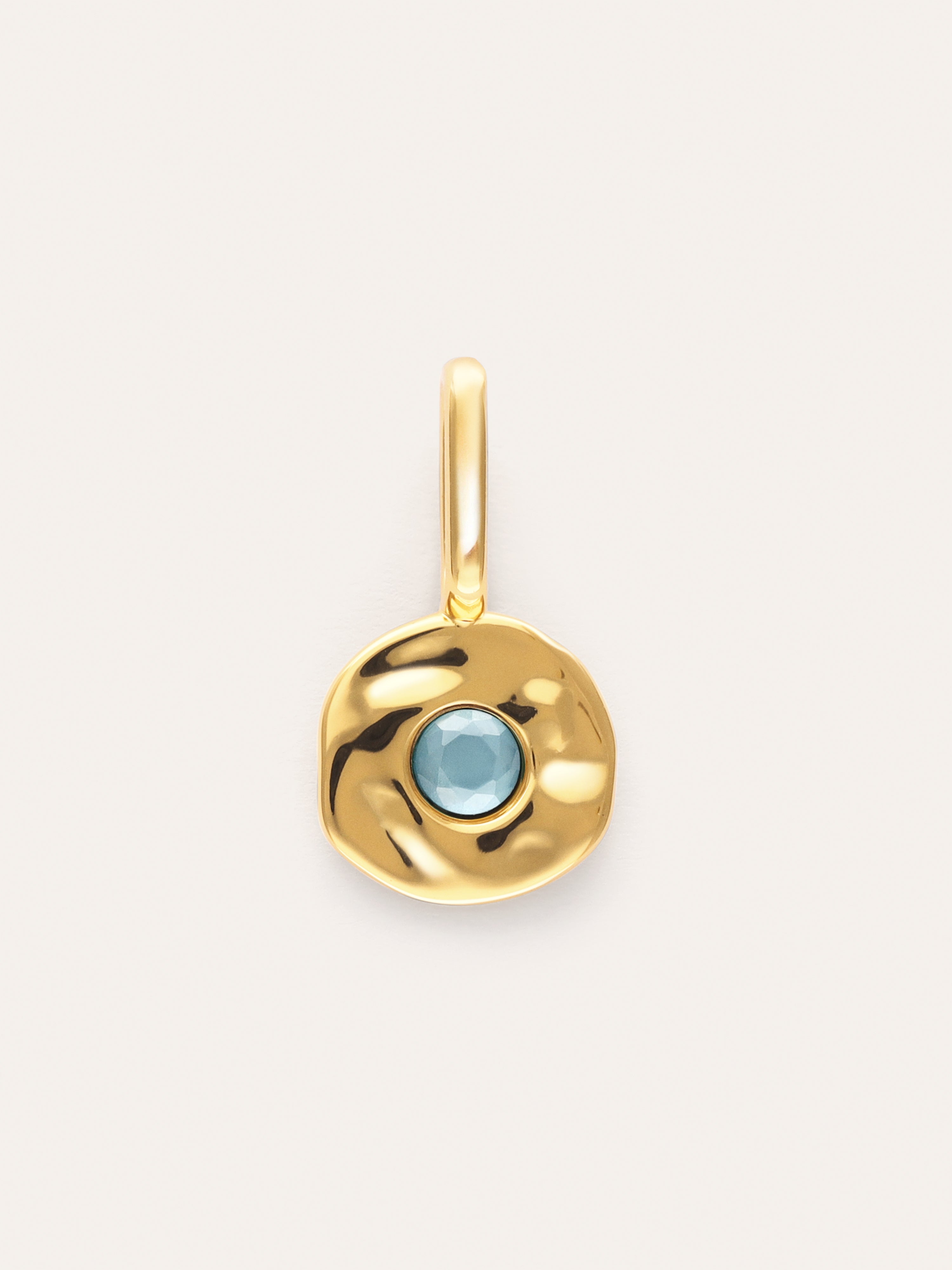 Charm Mini Birthstone Plata Baño Oro