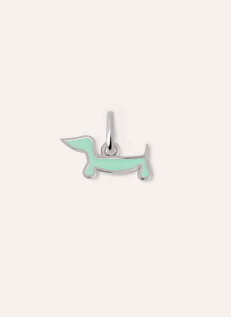 Mini Teckel Dog Enamel Sky Charm