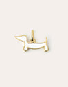 Teckel Dog Enamel White Gold Charm