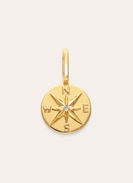 Charm Compass Rose Gold Plated