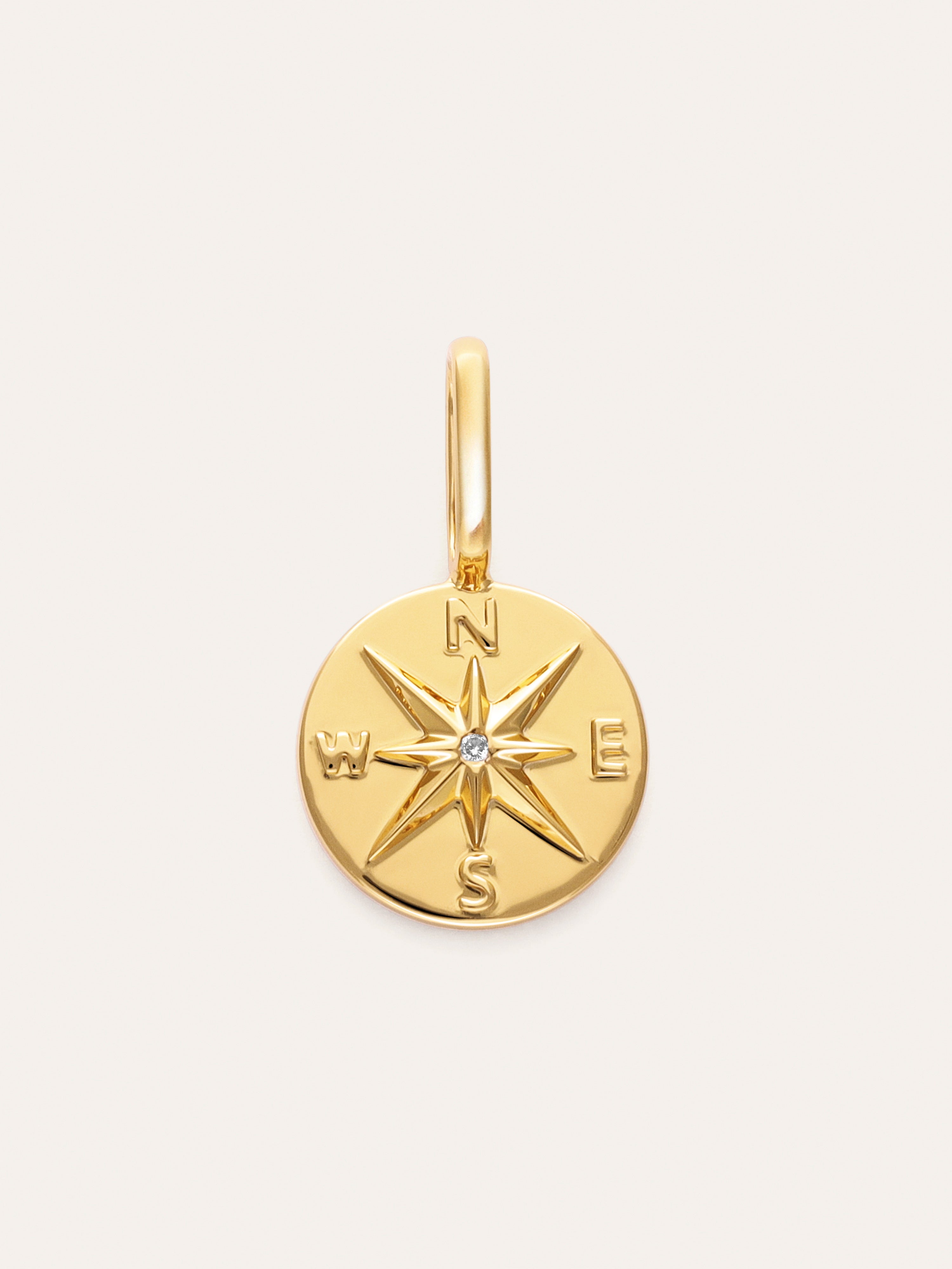 Charm Compass Rose Gold Plated