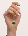 Clover Agata Stone Gold Charm