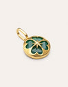 Clover Agata Stone Gold Charm