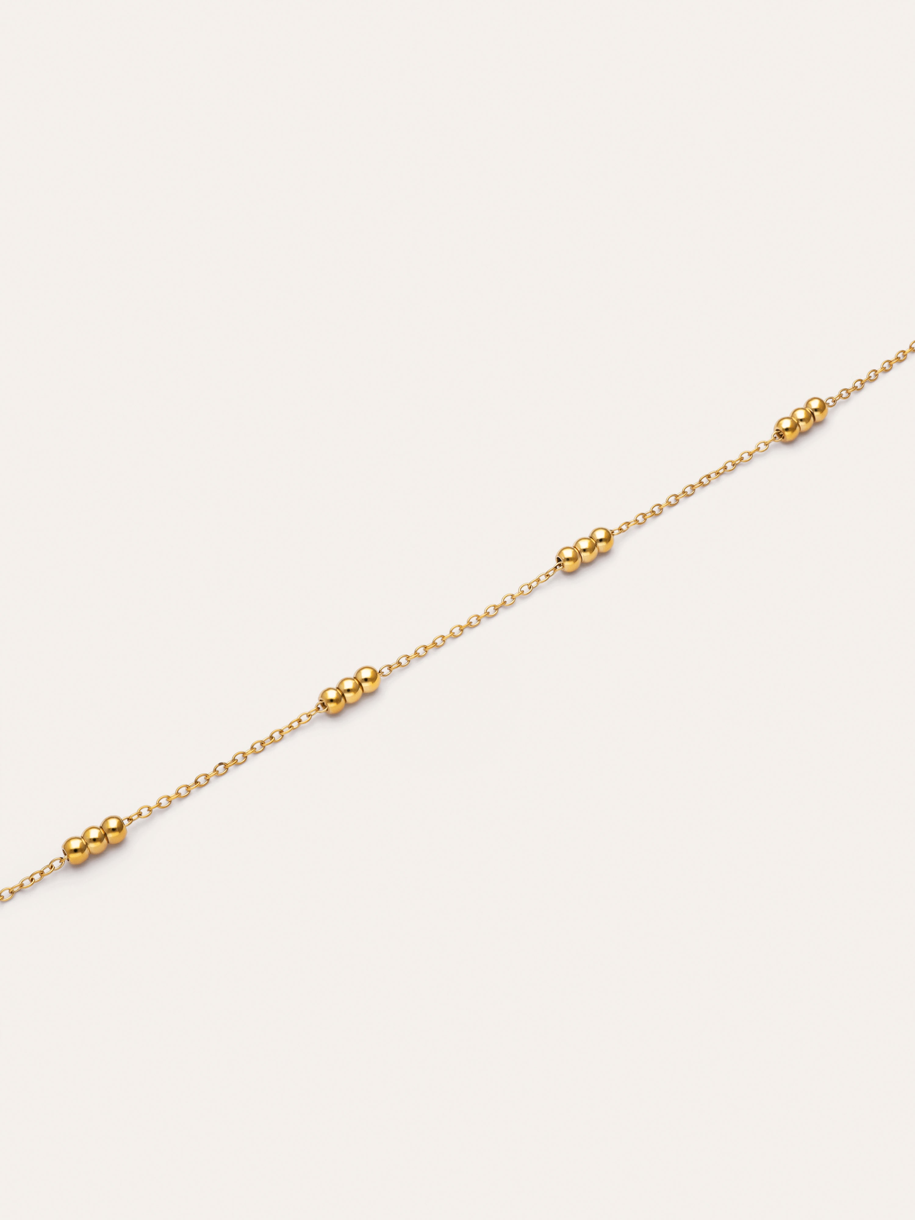 Triple Dots Steel Gold-Plated Necklace