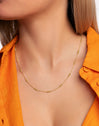 Triple Dots Steel Gold-Plated Necklace