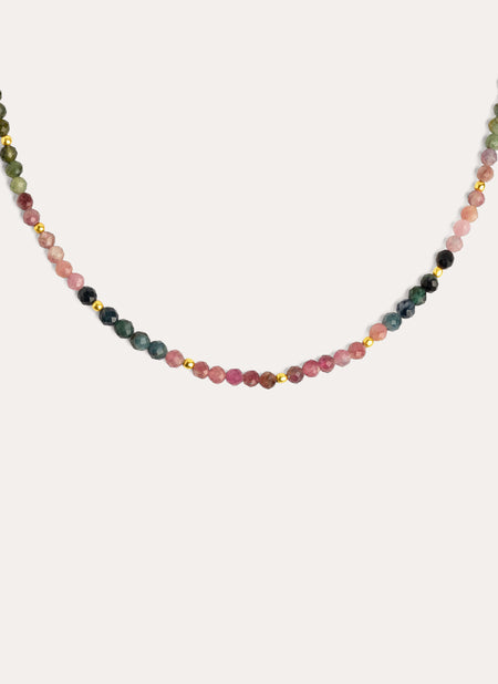 Collar Altea Dots Tourmaline Syra Acero Baño Oro