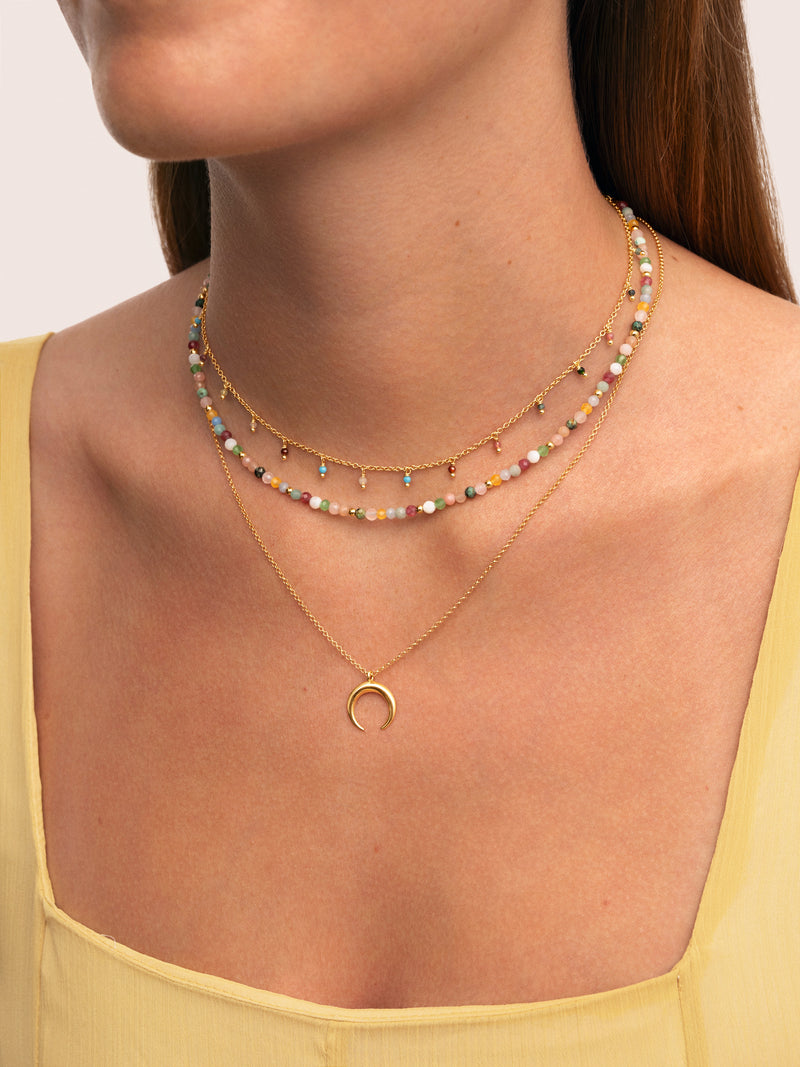 Collar Dancing Stones Baño Oro