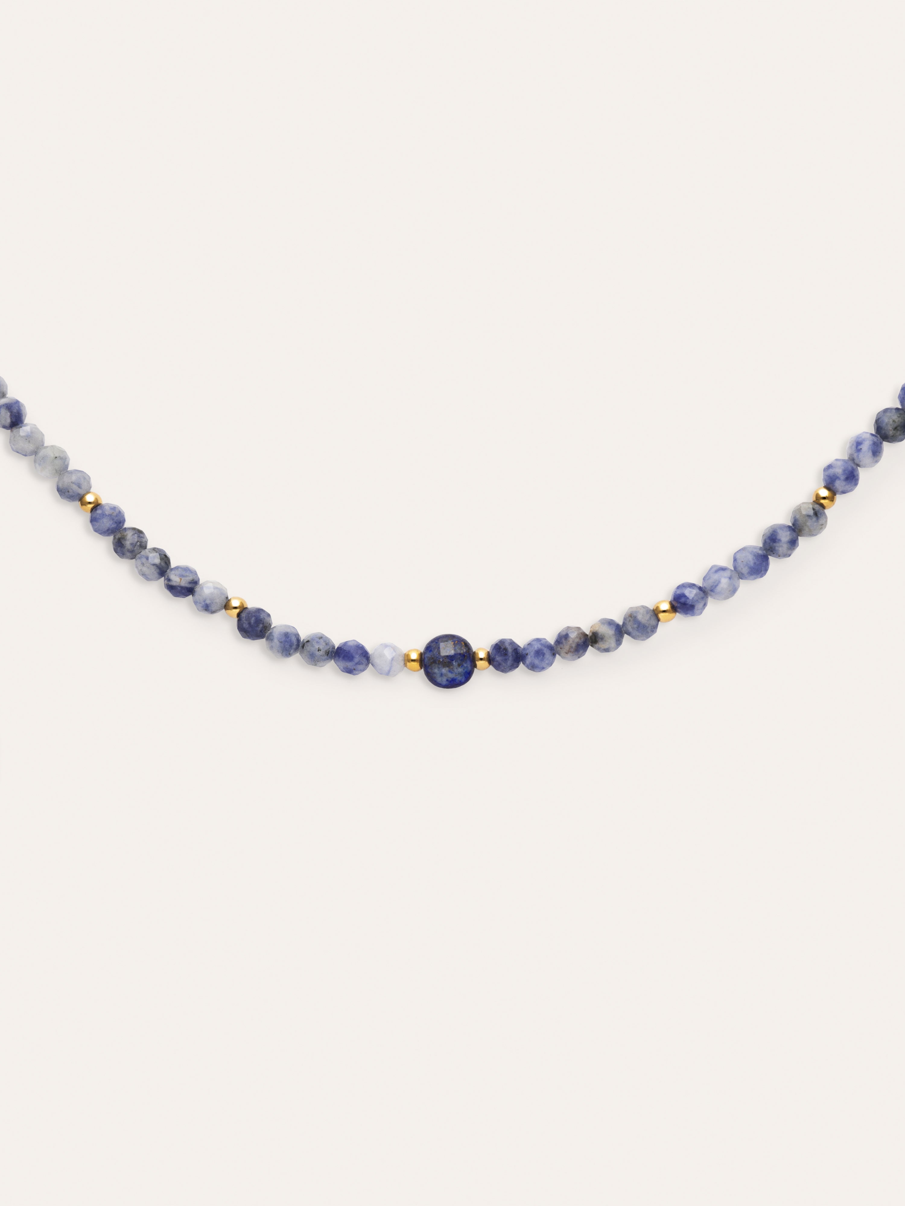 Amulet  Kyanite Stainless Steel Gold Necklace