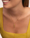 Aqua Fish Stainless Steel Gold Necklace