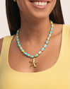 Collar Ariel Colors Acero Baño Oro