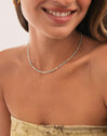 Collar Azulina Acero Baño Oro