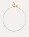 Collar Azulina Acero Baño Oro