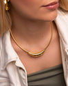 Balloon Stainless Steel hoop Gold Necklace