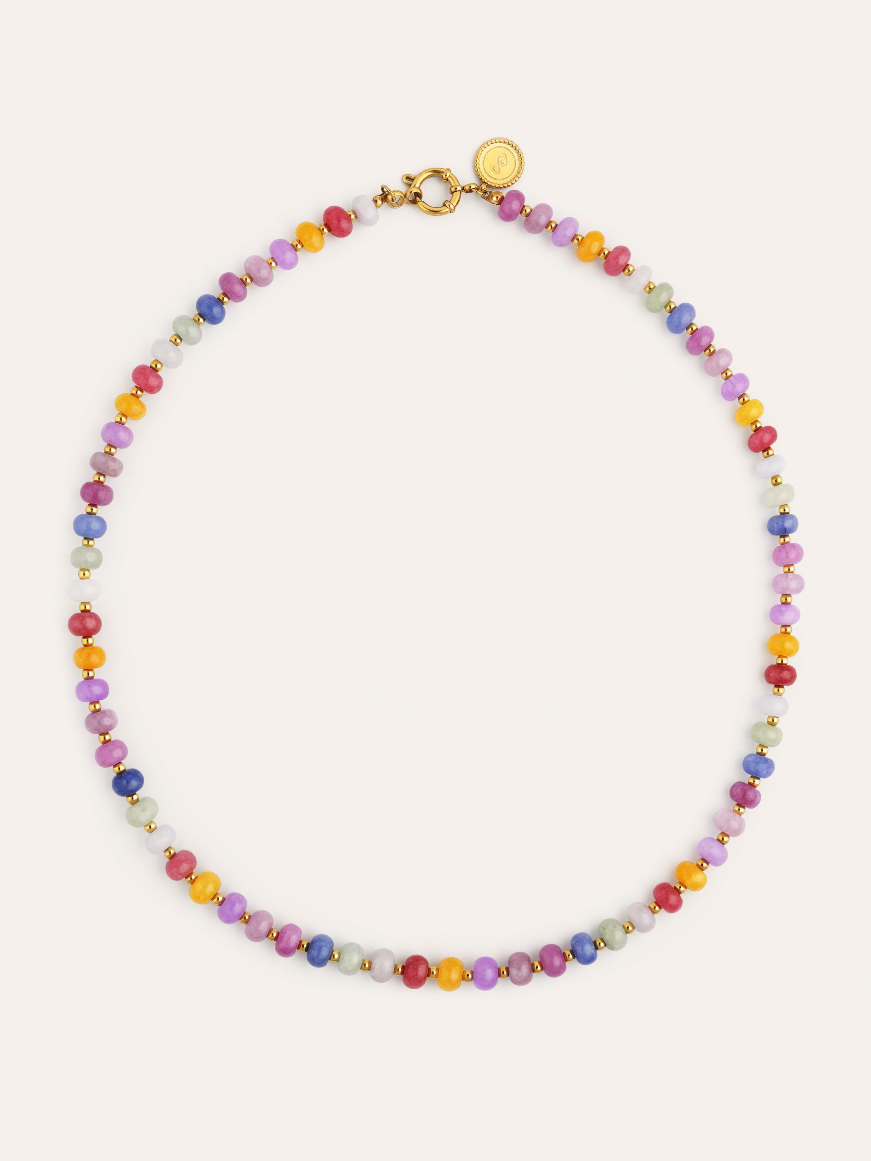 Collar Bali Stones Acero Baño Oro