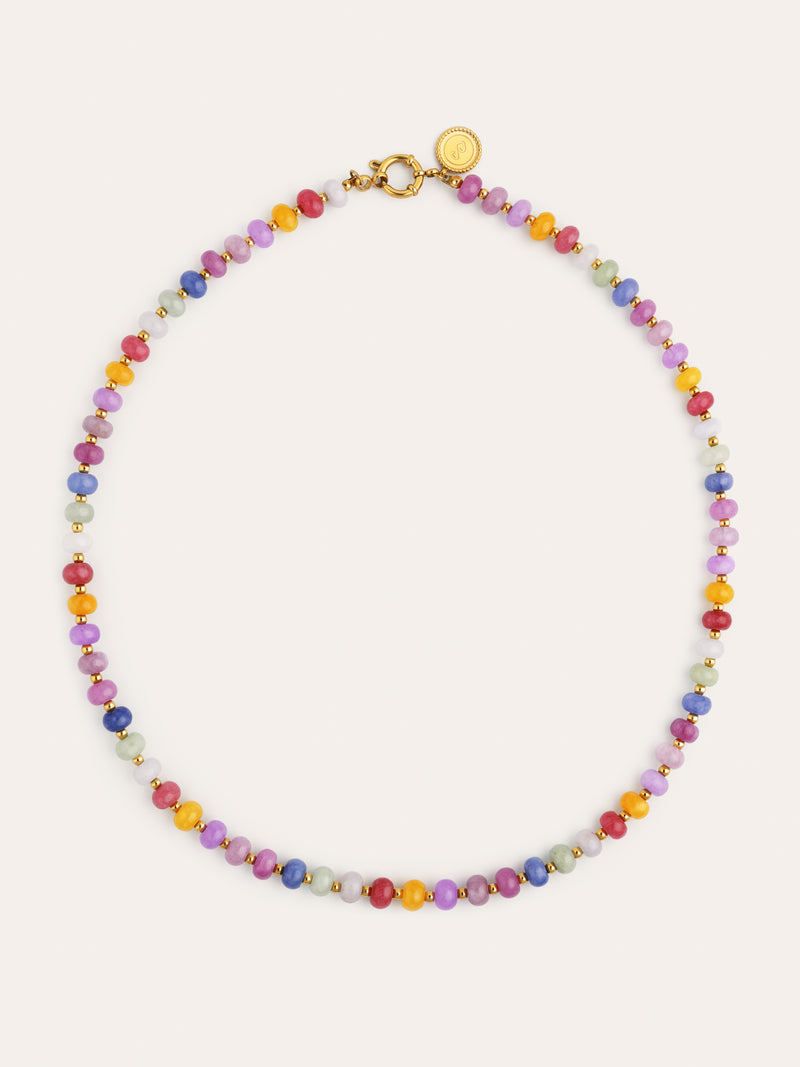 Collar Bali Stones Acero Baño Oro