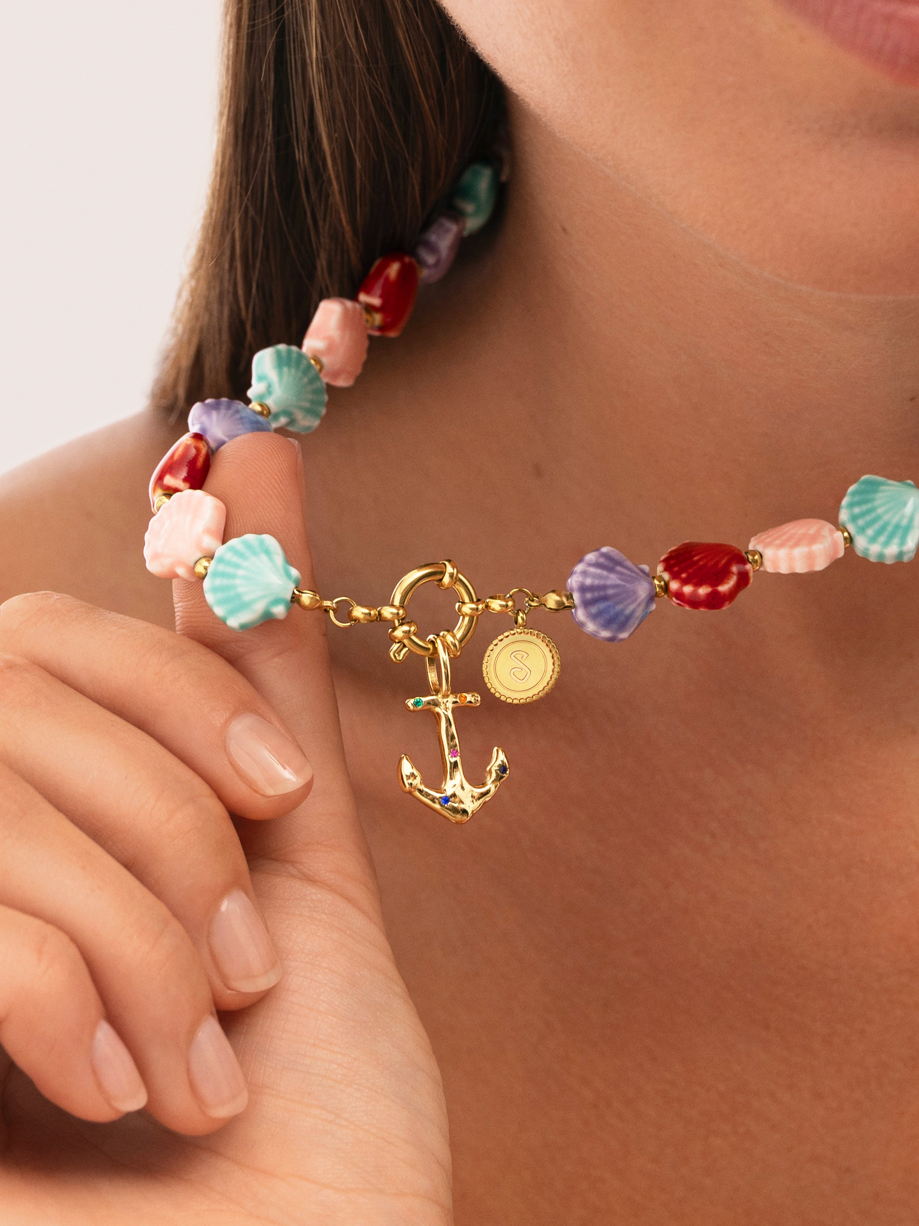 Begur Necklace Shells Steel Gold Plated