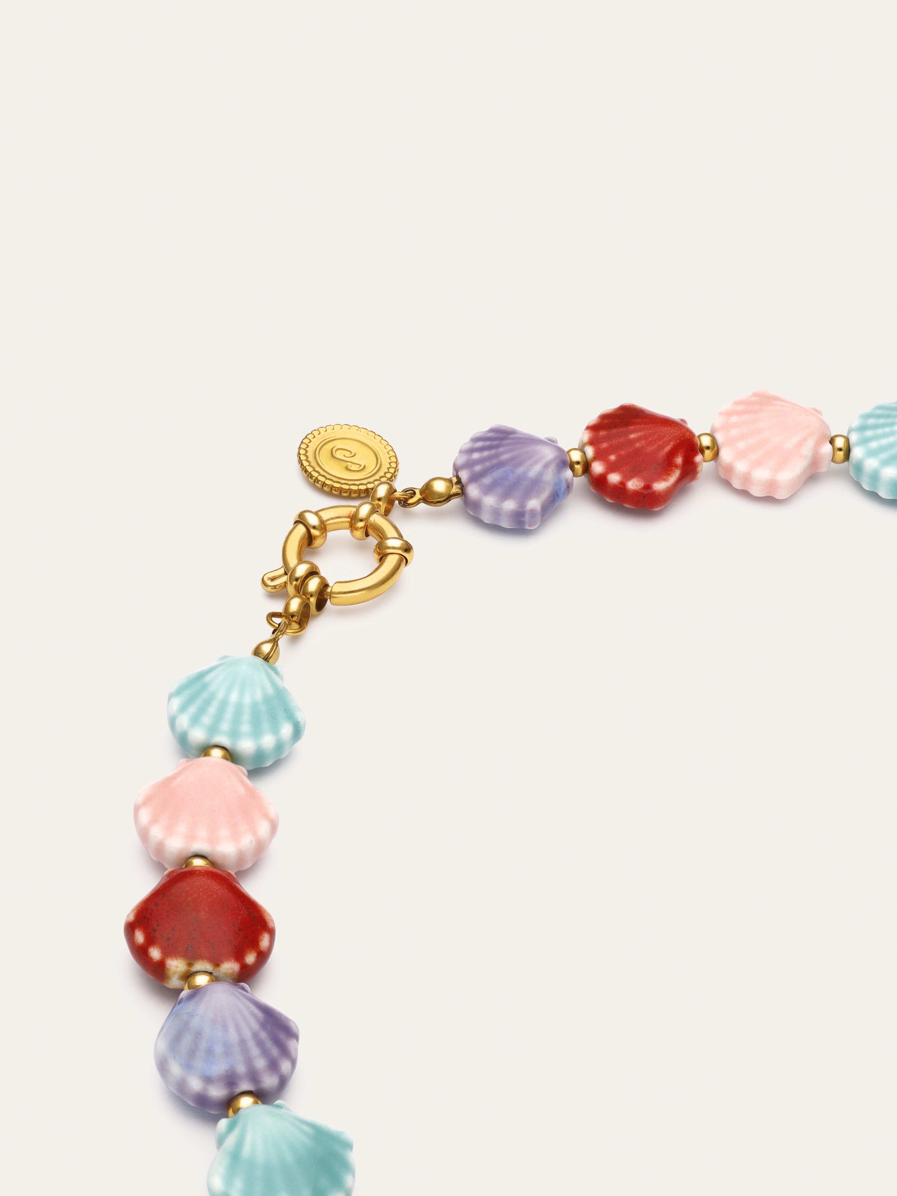 Begur Necklace Shells Steel Gold Plated