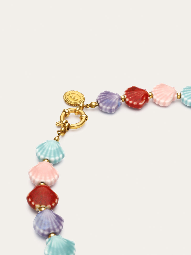 Begur Necklace Shells Steel Gold Plated