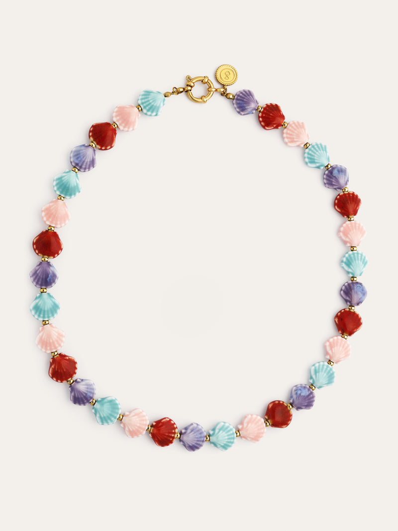 Begur Necklace Shells Steel Gold Plated