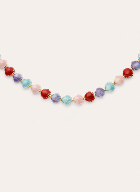 Begur Necklace Shells Steel Gold Plated